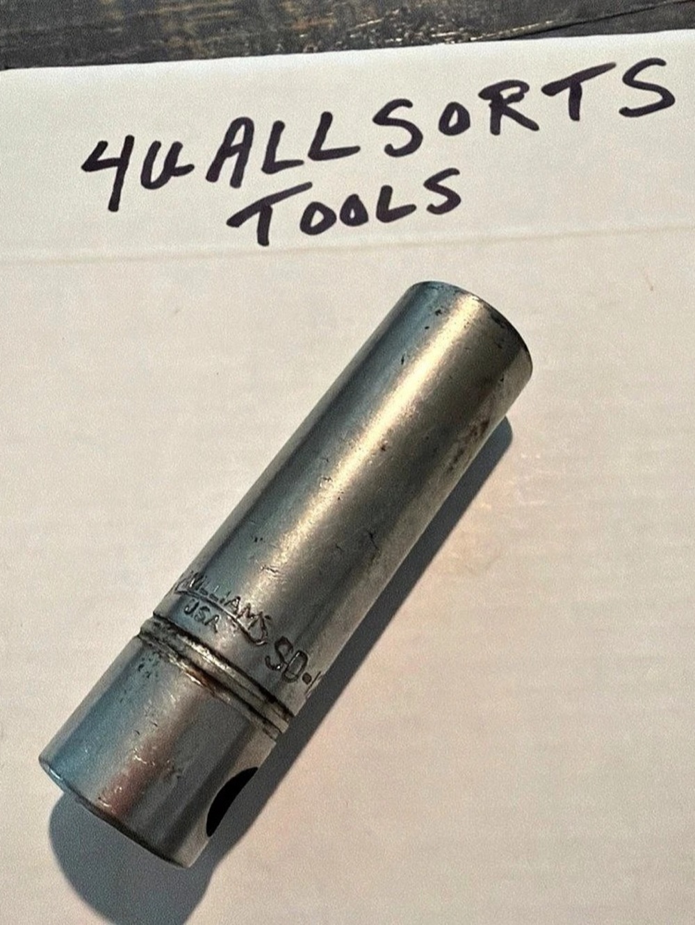 WILLIAMS TOOLS 1/2" DRIVE 11/16" DEEP 12 POINT SOCKET - SAE MADE IN USA SD-1222